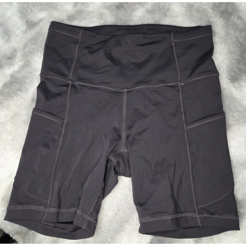 Lululemon Fast and Free High-Rise Short 6 Inch Nulux Dark Gray Size 4 LW7AU6S